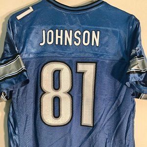 Reebok DETROIT LIONS CALVIN JOHNSON Women's JERSEY Sz X-LARGE  New